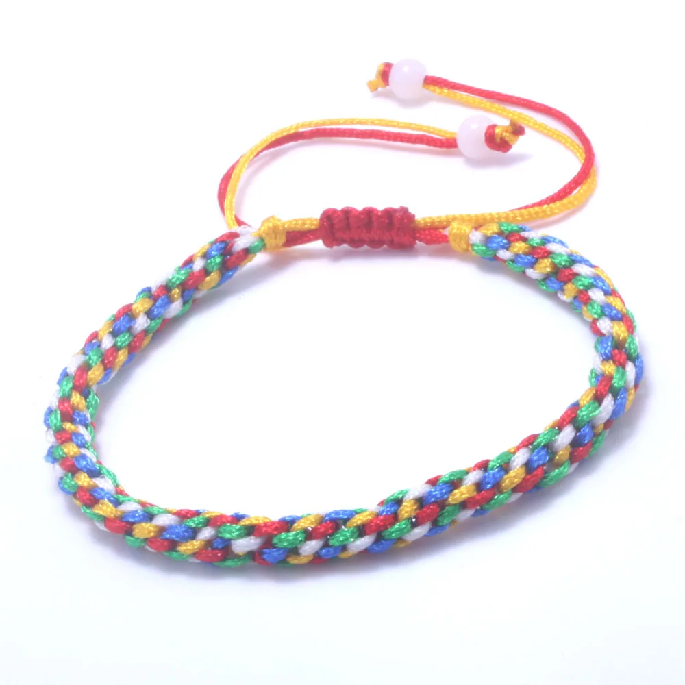 

New arrive Hand knit Multicolor rope Bracelet luck Chinese knot for man and women bracelet adjustable fashion boho bracelet