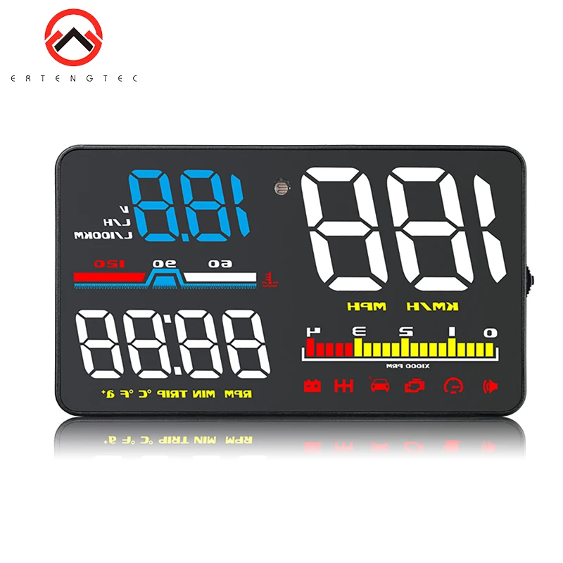 

Car Head Up Display OBD2 HUD Digital Speed​​ometer D5000 Vehicle HUD Heads Up Display Warning Systems Projector Windshield