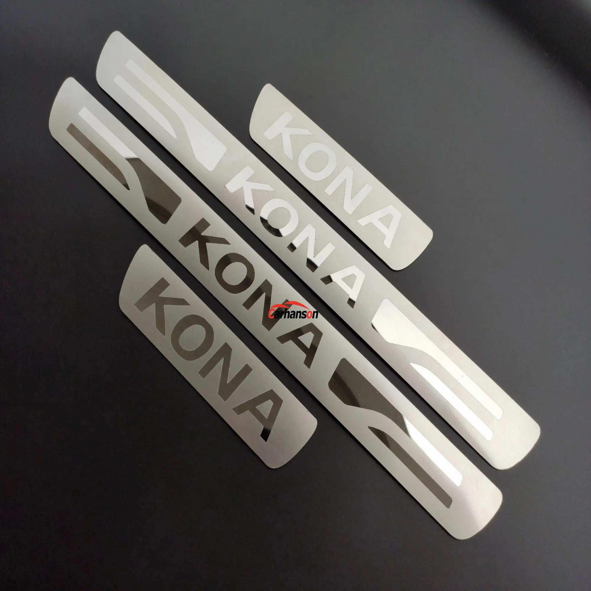 Для стайлинга автомобилей hyundai kona аксессуары ультра-тонкий нержавеющая сталь порога Накладка протектор Авто Наклейка