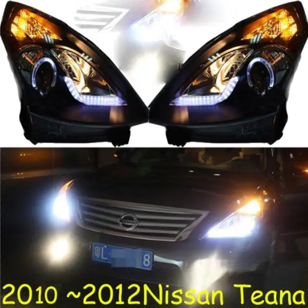 Автомобильный головной светильник для Teana головной светильник s 2008~ 2010/2011~ 2012 года Altima titan головной светильник биксеноновый луч Противотуманные фары с ангельскими глазками авто - Цвет: 2011 to 2012year