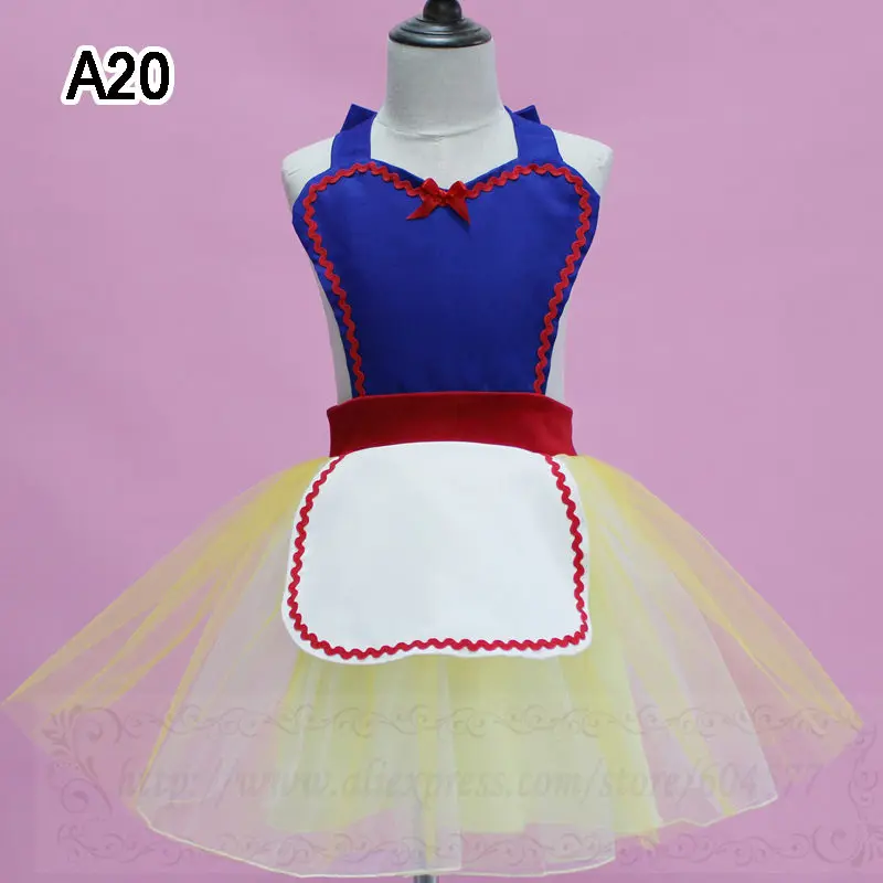 Costumes for Girls Mermaid Snow White Elsa Costume Minnie Anna Cosplay Princess Tutu Apron for Halloween Christmas Easter Party - Цвет: A20