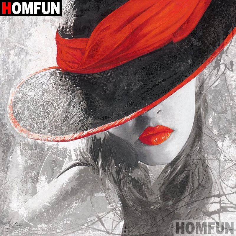 

HOMFUN 5D DIY Diamond Painting Full Square/Round Drill "Abstract woman" 3D Embroidery Cross Stitch gift Home Decor A07937