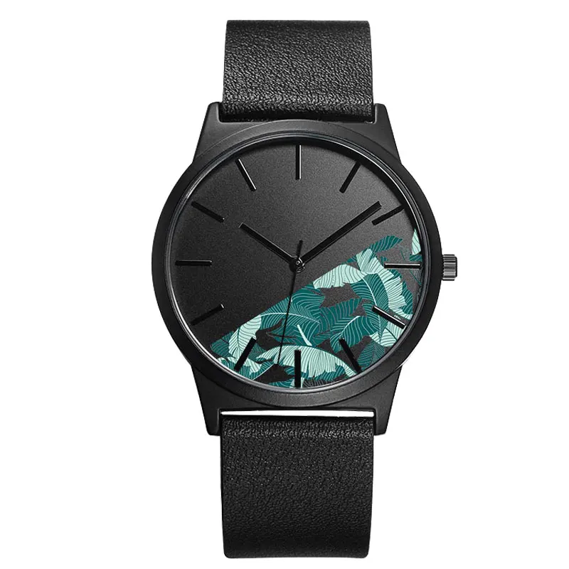B 9003 Custom Logo Design Unique Watch Genuine Leather Women Watches
