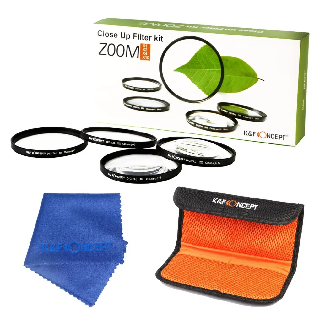 72mm Macro Close Up +1 +2 +4 +10 Lens Filter Kit For Canon Nikon D90