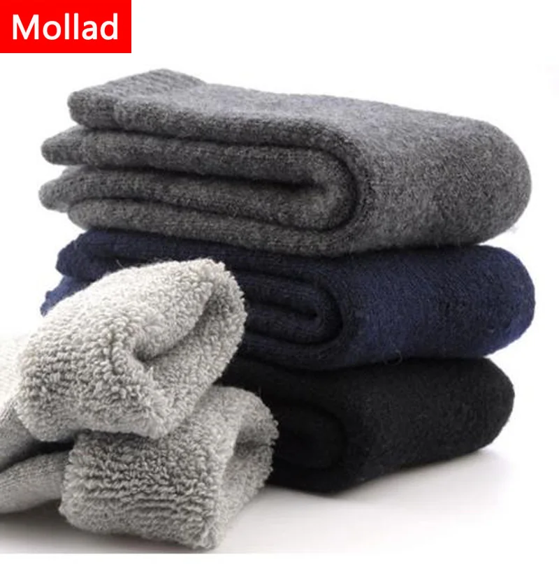 

Mollad 2018 Mens Thicken Thermal Wool Cashmere Casual Winter Warm Socks Super thick