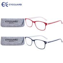 Женские очки для чтения, новые простые стильные ПК оправы, пружинные петли, 2 пары