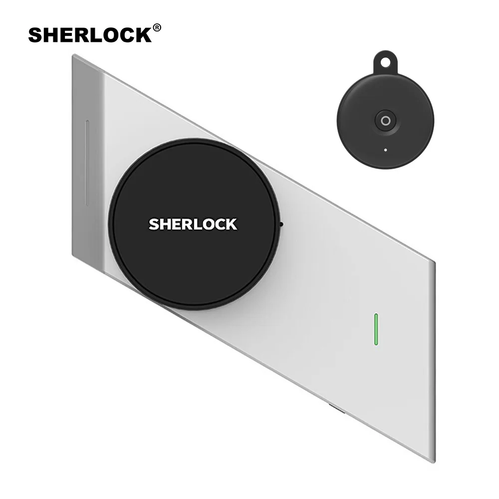 Kopen Sherlock Draadloze Deurslot Keyless Smart Lock Vingerafdruk + Wachtwoord Ge iuml;ntegreerde Elektronische Slot Bluetooth Controle Met 1 st Sleutel