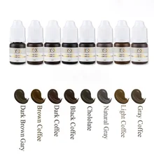 8pcs/lot 8ml Semi-permanent Eyebrow color set Permanent Makeup Pigment Ink Tattoo Color Eyebrow Microblading Pigment