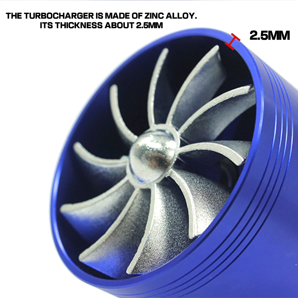 Универсальный автомобильный модификации Turbo топливного газа Saver воздушный фильтр один/двойной наддува турбины Turbo Вентилятор