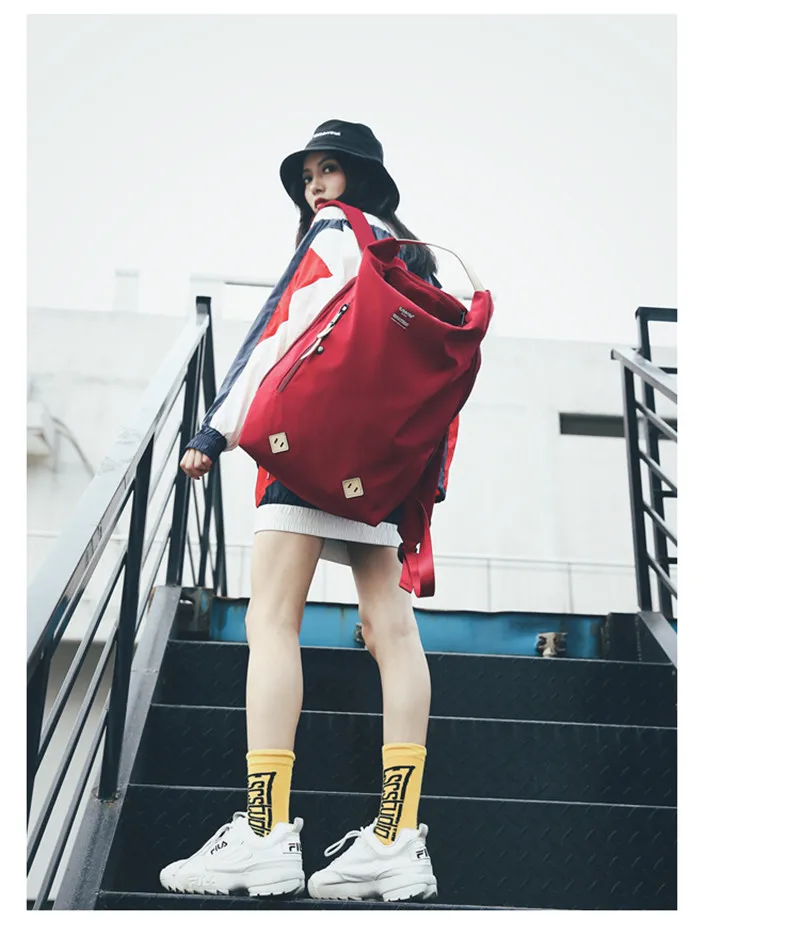 Япония супер большая емкость портативная нейлоновая дорожная сумка, светильник, спортивный рюкзак для фитнеса, Женская однотонная дорожная сумка через плечо