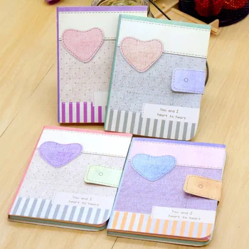 

1pcs factory wholesale Korea stationery explosion love love cloth pattern notebook notebook diary book