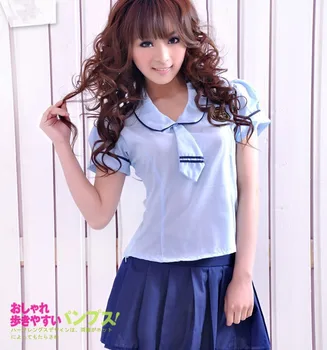 

Free Shipping Sexy Student Lingerie Erotic Uniform Temptation Lingerie School Girl Student Nightgown Costumes Cosplay