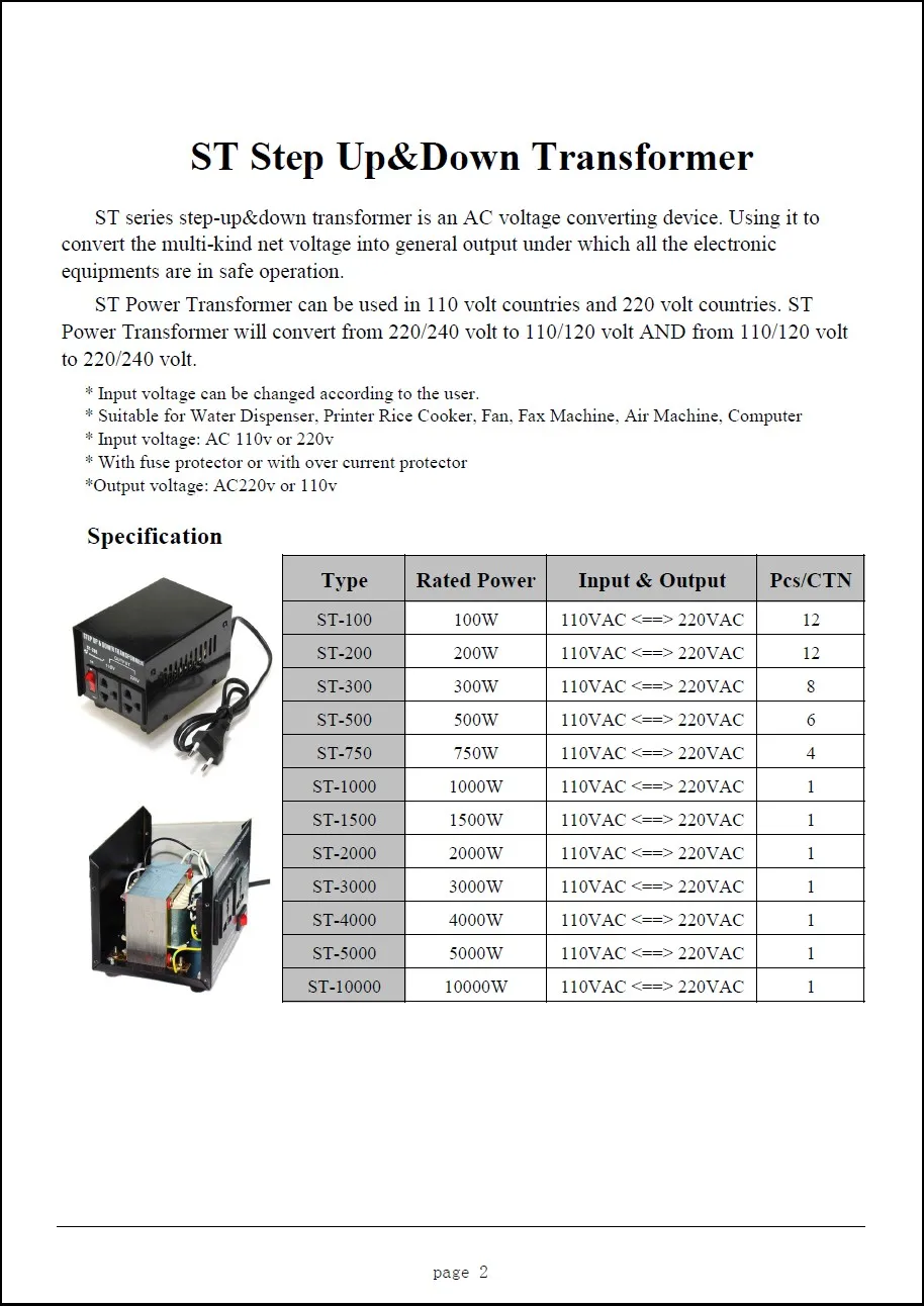 Transformador para a Micro-ondas e Impressora do Refrigerador do Juicer Modelo Doméstico w 220 V-110 v - 110 V-220 Step up & Down St-1000 Uso 1000 2 transformer lamp