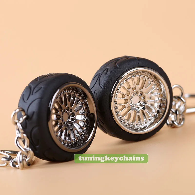Брелок для ключей с колесным ободом серебристый и черный|wheel rim keychain|rim keychainkeychain |