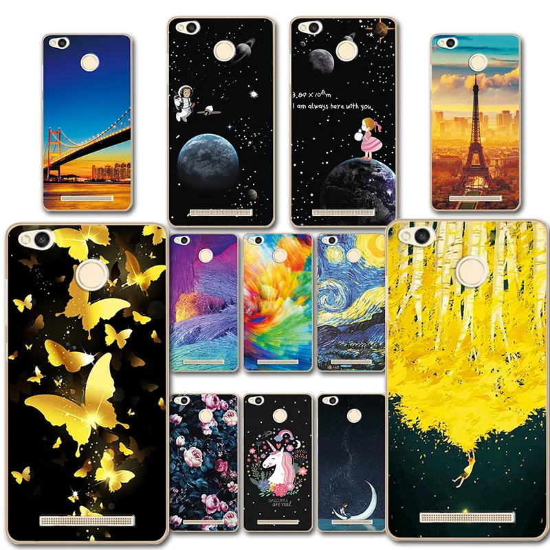 

TPU Phone Case For Xiaomi Redmi 3S 3Pro Cover Colorful Painted Novelty Shell Para For Redmi3S 3 S Capa Fundas For Redmi 3 Pro