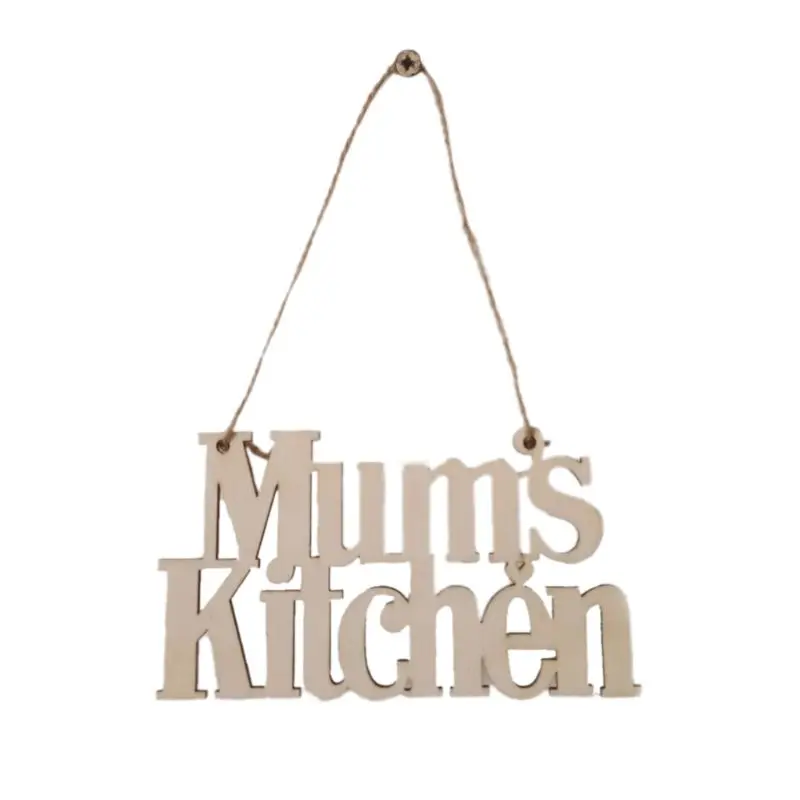 

Mom's Kitchen Letters Hanger Wooden Hanging Sign Plaque Birthday Mother's Day Gift Home Decoration Ornament