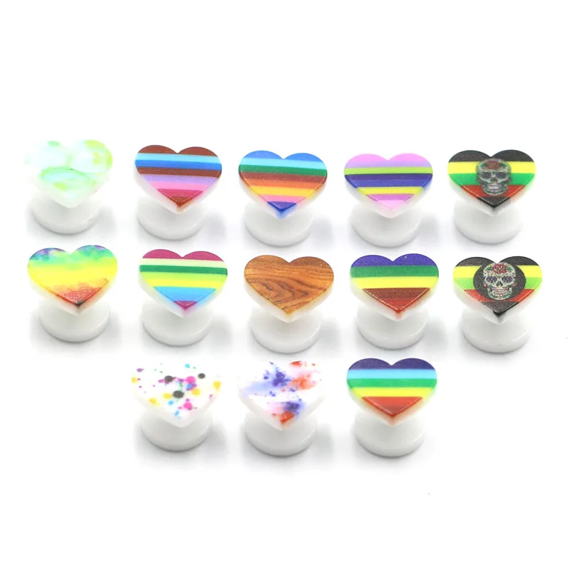 

New earrings 2 pieces of fashionable jewelry women's earrings studs heart shape barbell punk style lady earrings studs