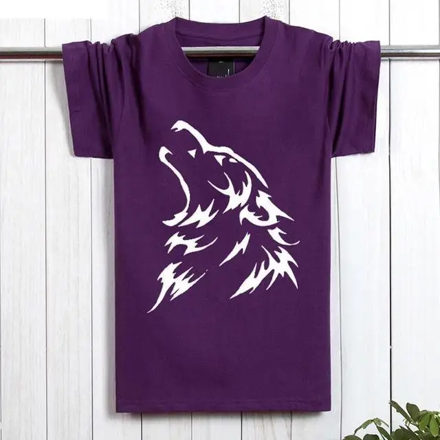 Летняя мужская футболка 5XL волк большой размер 6XL 7XL 8XL Повседневная футболка с хлопковой печатью домашняя свободная темно-синяя - Цвет: picture color