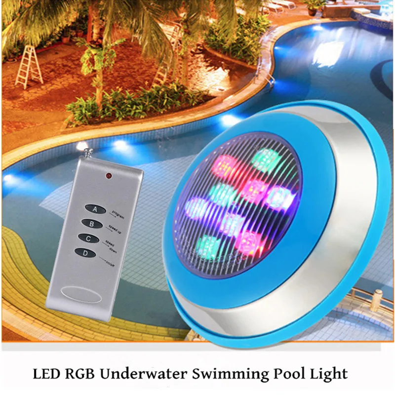 

IP68 Pool Light Underwater Swimming Pool Light Ac 12V RGB Multi-Color LED Waterproof Lamp Fountain Lights With Remote Control