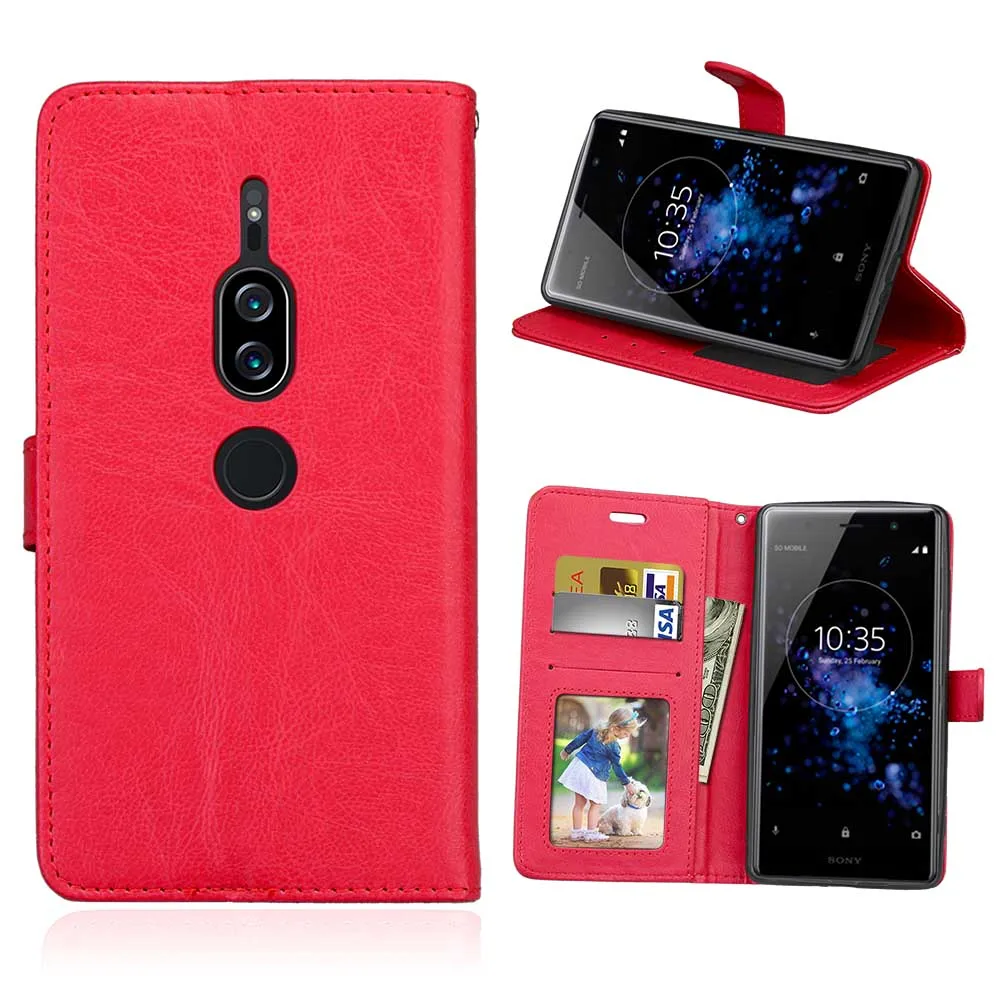 

Multifunction 3 Card Slots Case For Sony Xperia L2 XA2 Ultra XZ2 Premium Kickstand Wallet Leather Case For Xperia XZ2 Compact