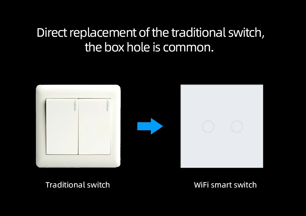 TISHRIC 86 1/2/3 Wifi светильник сенсорный настенный выключатель светодиодный Стекло Панель приложение eWelink дистанционного Управление интеллектуальная Автоматизация дома Google Alexa