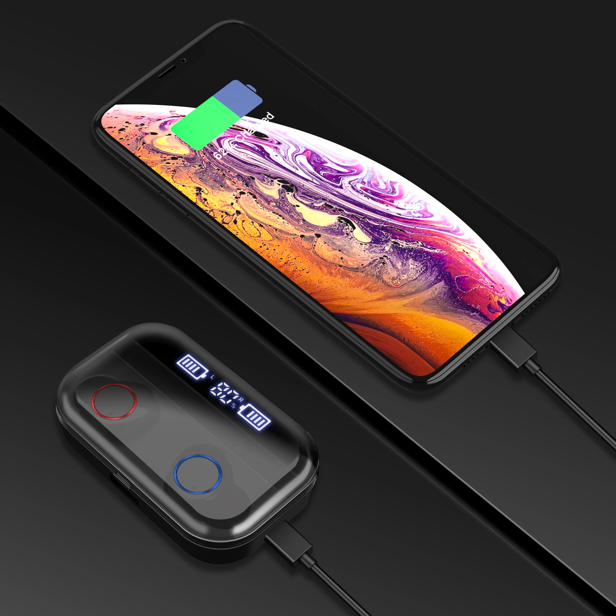 Seovo TWS беспроводные наушники Bluetooth 5 0 Power Bank цифровой дисплей с сенсорным