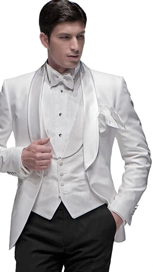 

Classic slim Groomsmen Shawl Lapel Groom Tuxedos Men Suits Wedding/Prom Best Man Blazer ( Jacket+Pants+Tie+Vest) A217