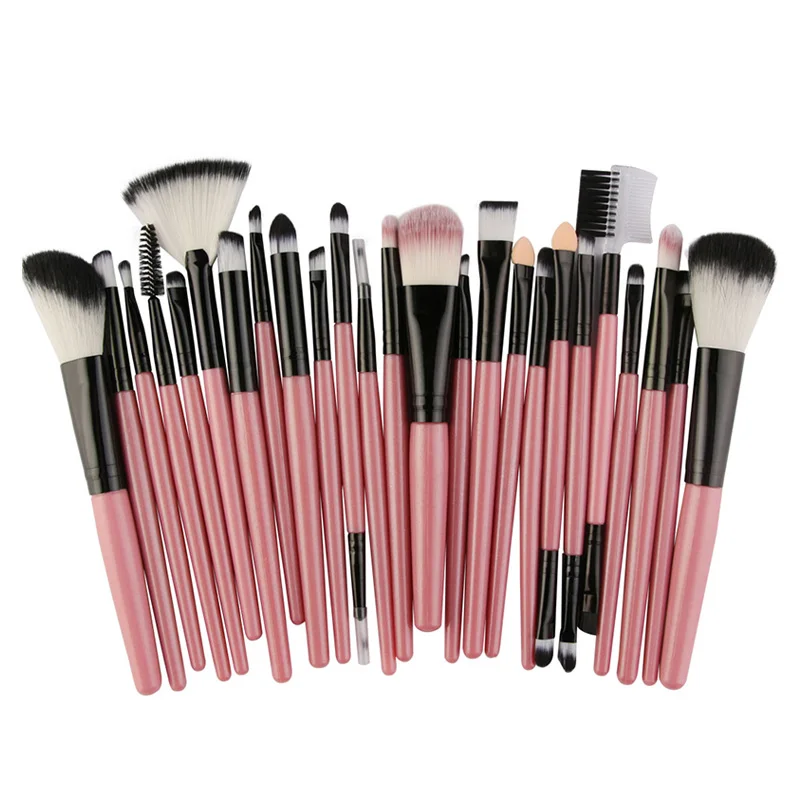 

25Pcs Professional Makeup Brushes Set Powder Foundation Blush EyeShadow Brow Lash Fan Lip Face Make Up Tool Brush Kit