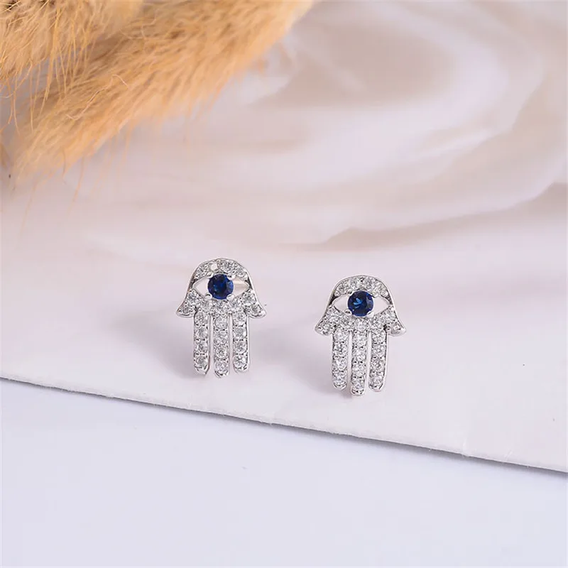 

FYM New Fashion 925 Silver Needle Lovely Cute Stud Earrings for Women Crystal AAA CZ Ear Earrings for Woman Wholesale ER0199