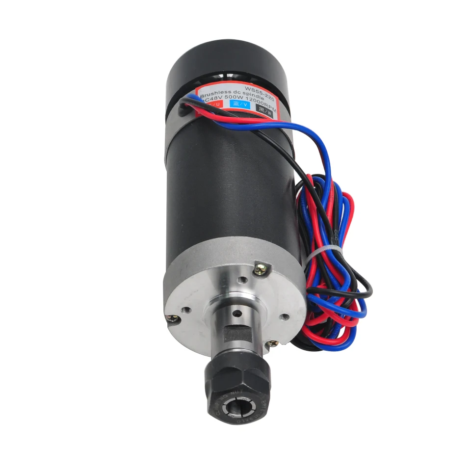Najtaniej Daedalus 500W bezszczotkowy wrzeciono chłodzone powietrzem DC 48V grawerowanie wrzeciona silnika ER16 Collet dla Mini tokarka CNC ploter narzędzie