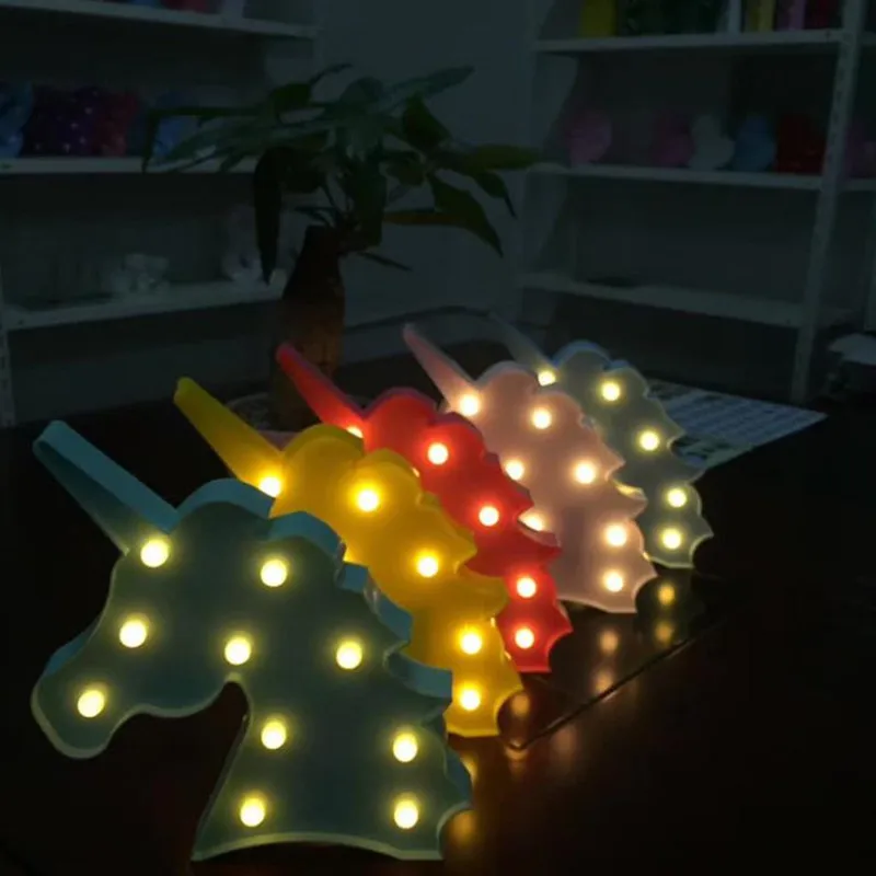 

LED shaped lamp five-pointed star unicorn head anchor crown decorative table lamp nightlight