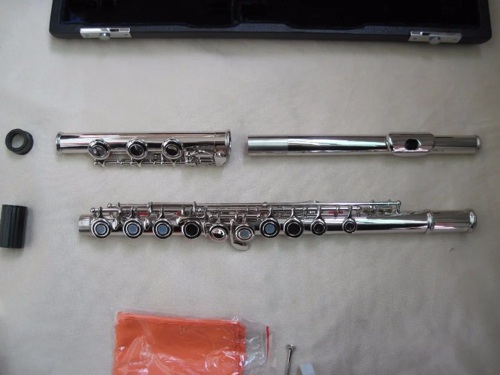 

B foot open17 hole flute kit E key Off line stick+grease+cloth +caps new