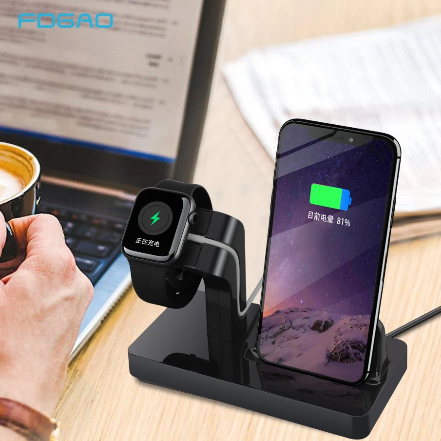 Зарядная док станция 2 в 1 для iPhone X XR XS Max 8 7 6 6s Apple Watch Series 4 3 1|Подставки и держатели| |