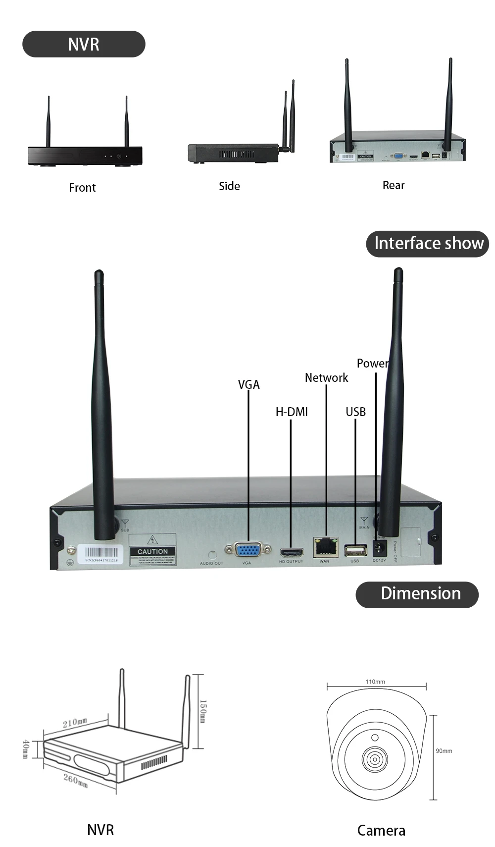 4ch 8ch Wi-Fi видеонаблюдения Комплекты 1080 P беспроводная камера NVR комплект ИК ночного видения купольная камера Системы Скрытого