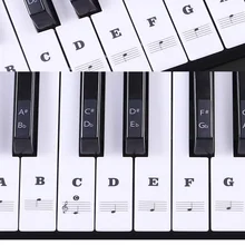 Прозрачная наклейка на клавиатуру фортепиано 54/61 клавиша фортепиано с электронной клавиатурой наклейка 88 ключ фортепиано Stave Note наклейка на белые клавиши