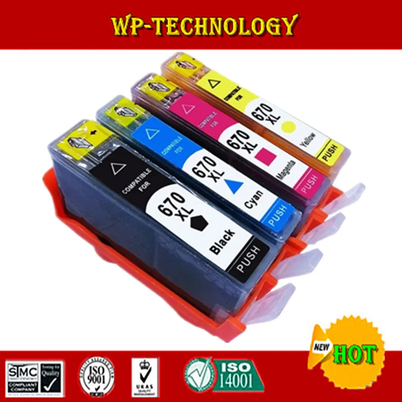 [ wholesale ] 4PCS Compatible cartridges for HP670 for HP Deskjet Ink