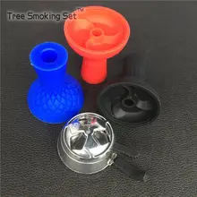1 шт. силиконовая угольная чаша табачный дым 1 шт. металлический дымный горшок товары Аксессуары для кальяна угольная чаша водопровод мини Водопровод