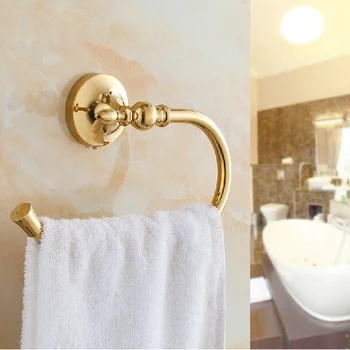 

Wall Mounted Single Towel Bar Gold Finish Towel Rack