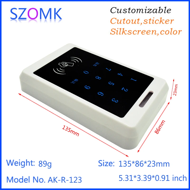 

10 pieces abs plastic enclosure manufacture electronic car amplifier enclosure FRID reader junction box135*86*23mm