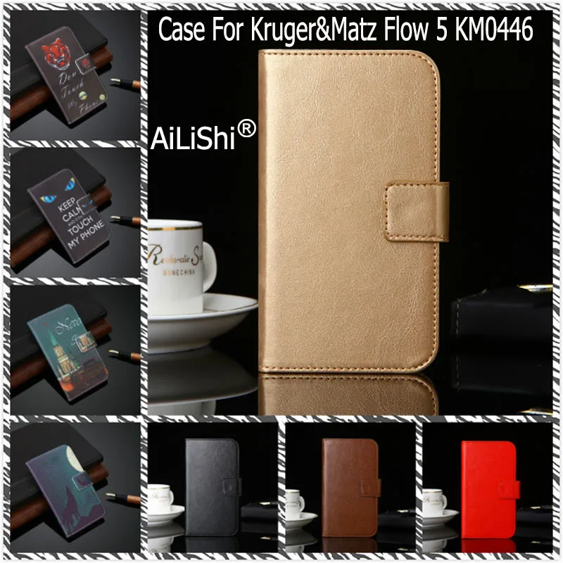 Кожаный чехол AiLiShi для Kruger &amp Matz Flow 5 KM0446 роскошный защитный флип-чехол с