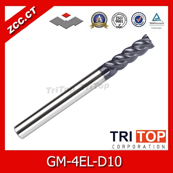 ZCC.CT GM-4EL-D10.0 Solid Carbide 4 flute flattened Long cutting edge end mills tungsten carbide milling cutter ZCC.CT GM-4EL-D10.0 Solid Carbide 4 flute flattened Long cutting edge end mills tungsten carbide milling cutter
