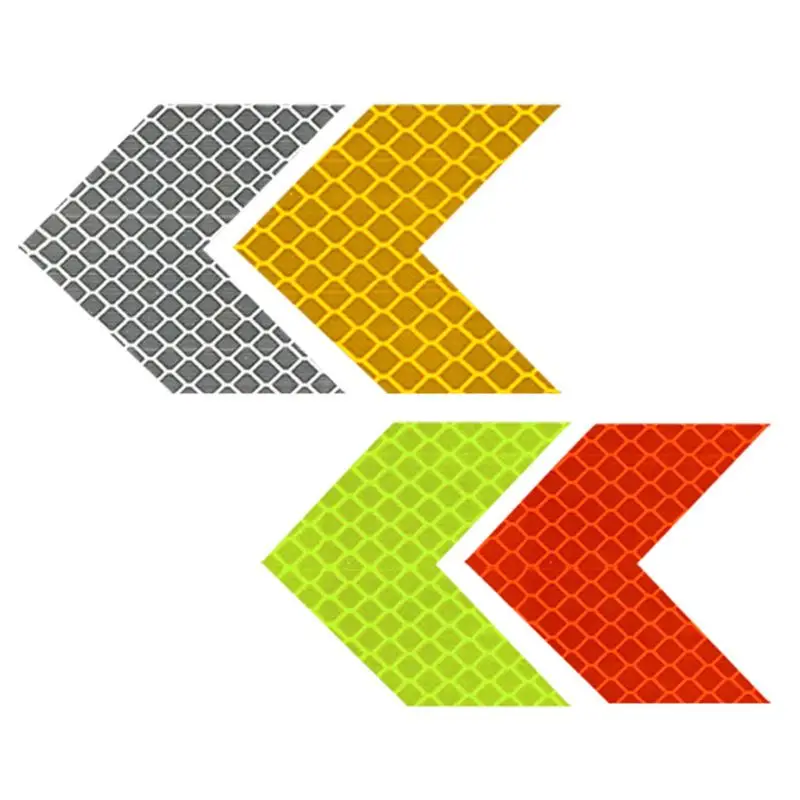 

2Pcs Vehicle Car Safety Warning Tape Decals Arrows Pattern Motorcycle Auto Car Tail Bar Bumper Sticker Safety Mark 4 Colors