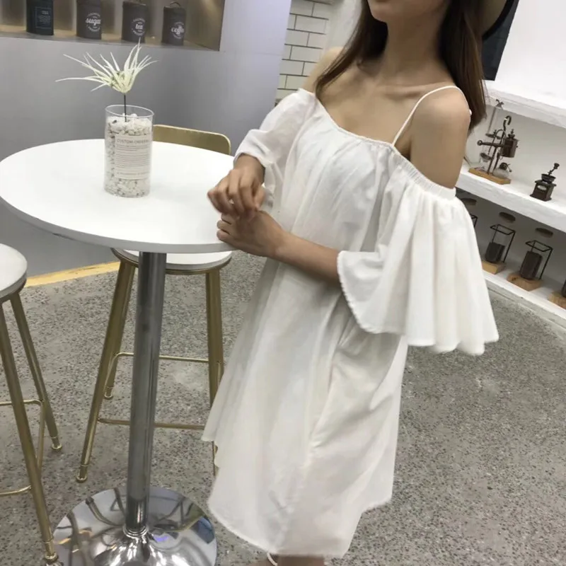 Womens-Thin-Strap-Dress-Slash-Neck-Above-Knee-Ruffled-Short-Sleeve-Vestidos-Mujer-Off-shoulder-Cotton-Beach-Summer-Dresses-Female-2018 (1)