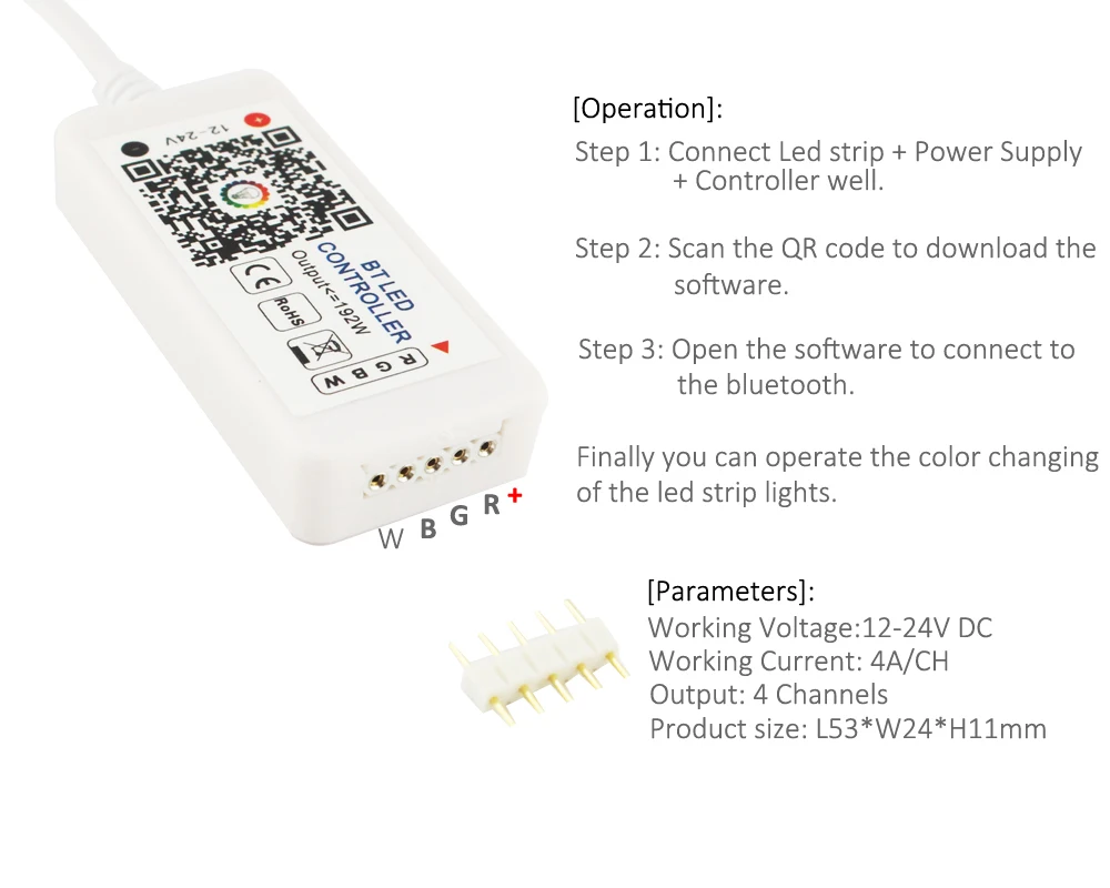 RGB Bluetooth светодиодный контроллер RGBW 12V 24V DC iOS Android App мобильный телефон