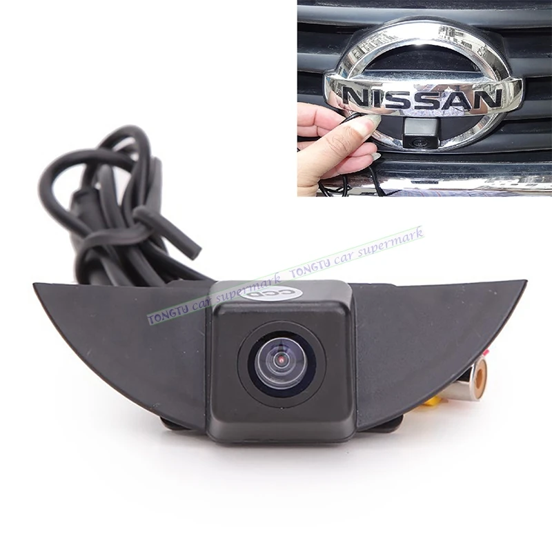 

Color CCD Vehicle logo Front view camera for Nissan X-Trail Tiida Qashqai Livina fairlady Pulsar Cube Armada Frontier Murano