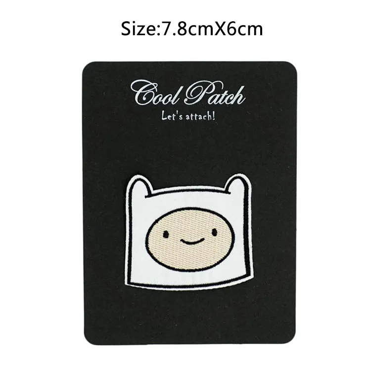 

Adventure Time Finn Head Movie Embroidered LOGO Iron On Patch Girl Emo Goth Punk Customized patch available
