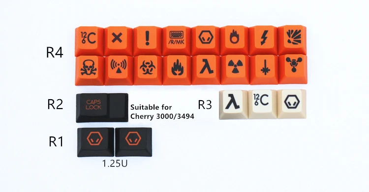 Carbon 125/172 клавиш PBT keycap краситель сублимированный корейский тип Cherry MX Переключатель Keycap для механической игровой клавиатуры