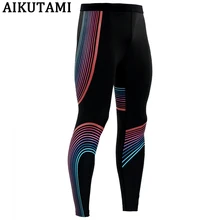 Мужские Леггинсы компрессионные легинсы для бега мужские быстросохнущие высокие эластичные баскетбольные колготки для фитнеса Спортивная одежда для бега