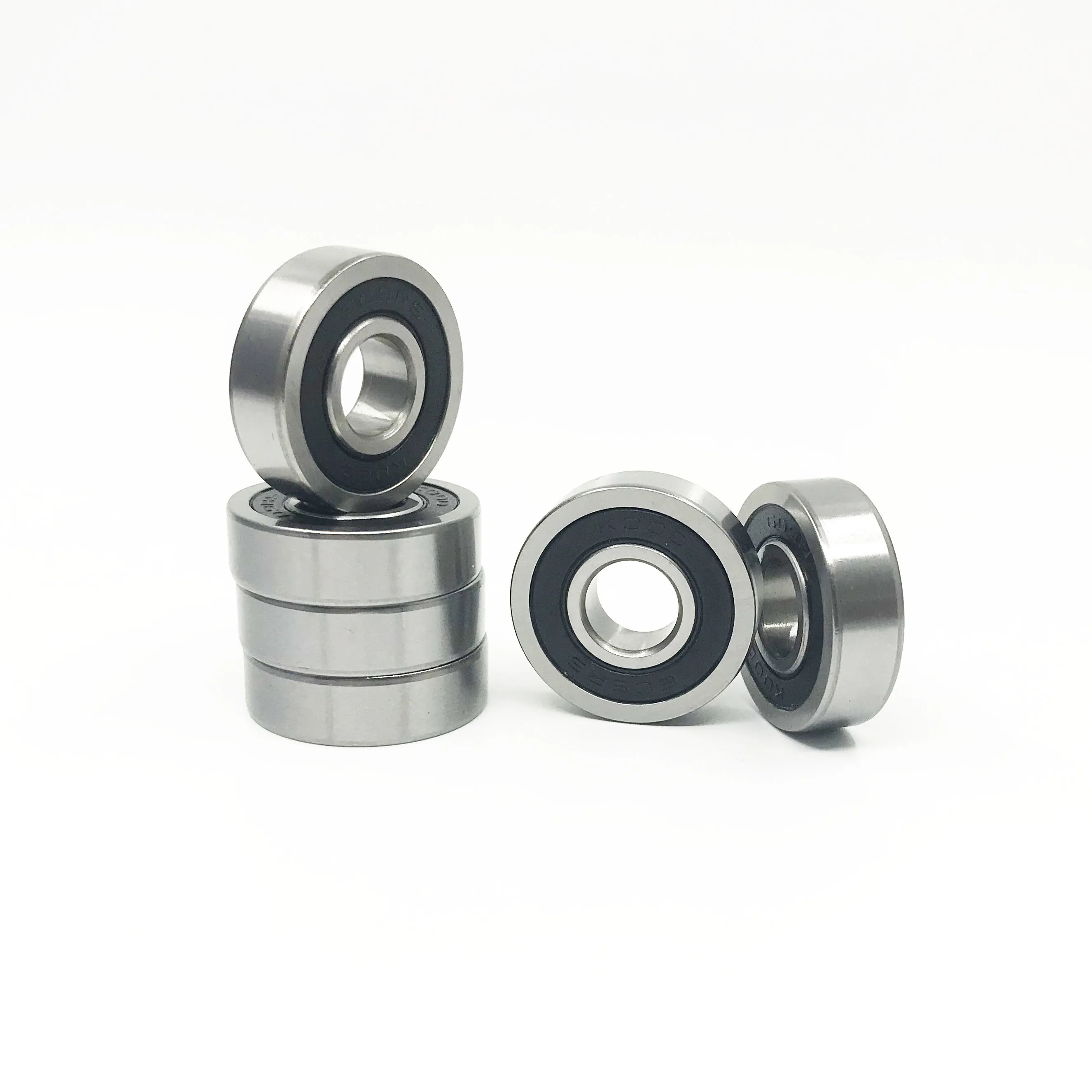 609RS 9x24x7 mm BLACK Rubber Sealed Ball Bearings Set 4 PCS 609-2RS