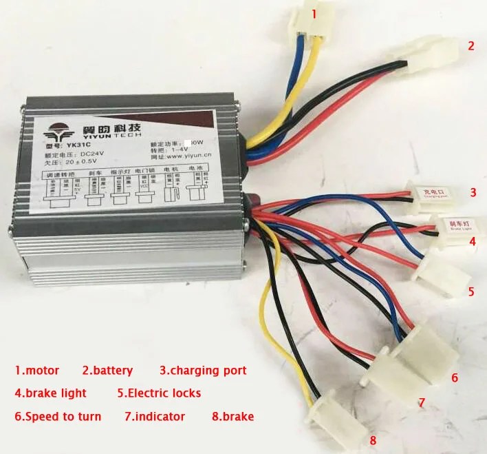 

Brushed controller control block 500W 24/36/48V for Electric Tricycle/bicycle spare parts YK31C